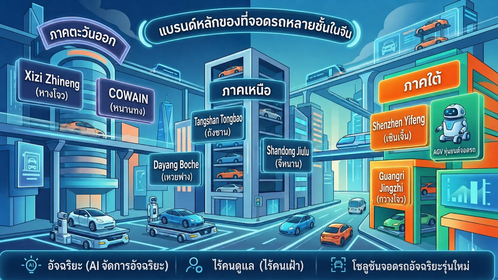 แบรนด์ระบบจอดรถอัตโนมัติชั้นนำในจีน (ปี 2026)